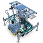Montaferetri elettrico Magister Automatic Rotax, sollevamento con pompa manuale di riserva.