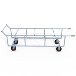 Carrello LP1 per trasporto feretri con struttura in acciaio e ruote resistenti