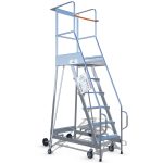 Scala Castula fissa in acciaio inox con gradini antiscivolo e corrimano, sicura e stabile