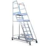 Stabilia Duplex stainless steel ladder with double landing
