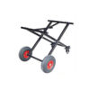 Carrello pieghevole per feretri in acciaio con ruote differenziate e larghezza regolabile
