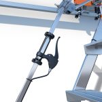 Sistema Scroll FEDA per scorrimento sicuro di scale a castello su binario